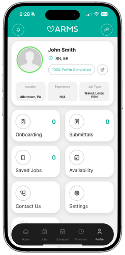 Cropped John Smith Manage your profile all in one place on the ARMStaffing Mobile app