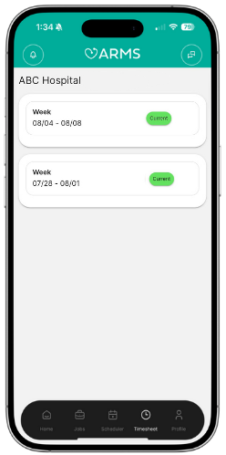 TimeSheet ARMSweb.png cropped ARMStaffing Mobile App Timesheets